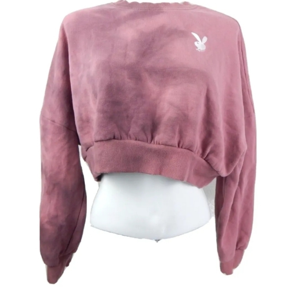 Playboy by Pacsun Tie Dye Crop Sweatshirt